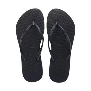 New Havaianas Slim Black Flip Flops